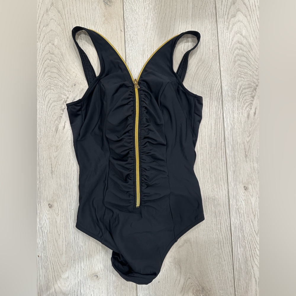 Miraclesuit Black Swimwear with Gold Accent